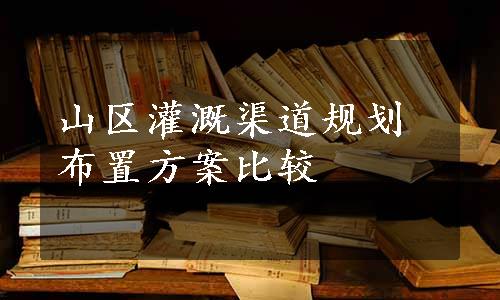 山区灌溉渠道规划布置方案比较