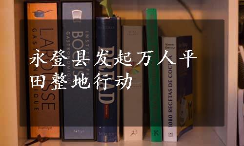 永登县发起万人平田整地行动