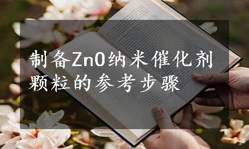 制备ZnO纳米催化剂颗粒的参考步骤