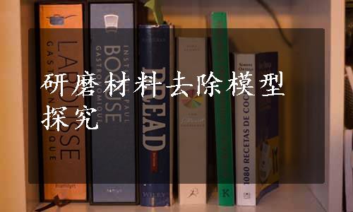 研磨材料去除模型探究