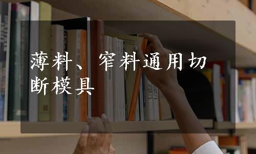 薄料、窄料通用切断模具