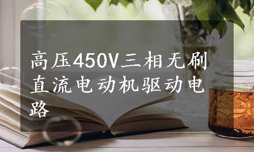 高压450V三相无刷直流电动机驱动电路