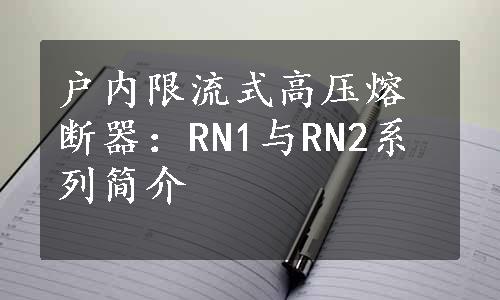 户内限流式高压熔断器：RN1与RN2系列简介