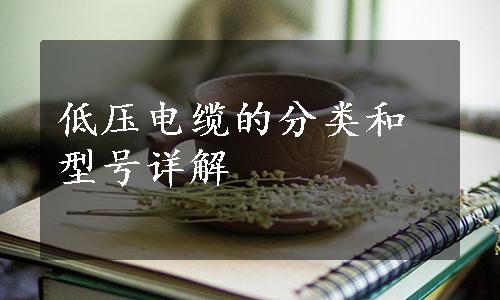 低压电缆的分类和型号详解