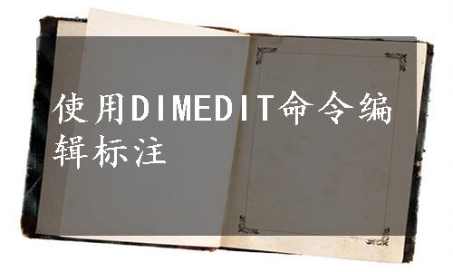 使用DIMEDIT命令编辑标注