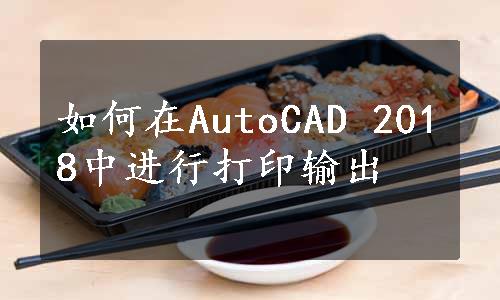 如何在AutoCAD 2018中进行打印输出