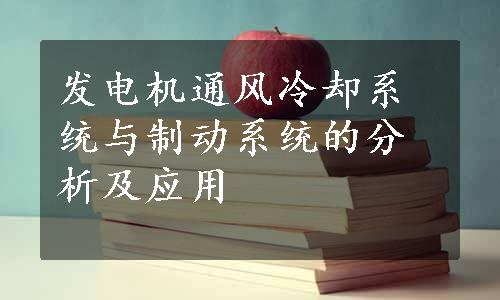 发电机通风冷却系统与制动系统的分析及应用