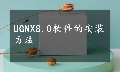 UGNX8.0软件的安装方法