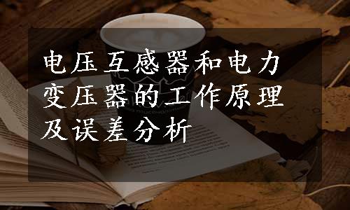 电压互感器和电力变压器的工作原理及误差分析