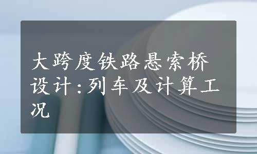 大跨度铁路悬索桥设计:列车及计算工况