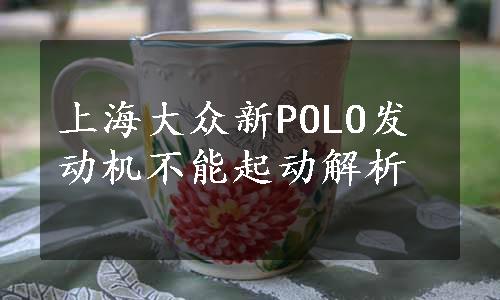 上海大众新POLO发动机不能起动解析