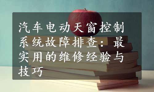 汽车电动天窗控制系统故障排查：最实用的维修经验与技巧