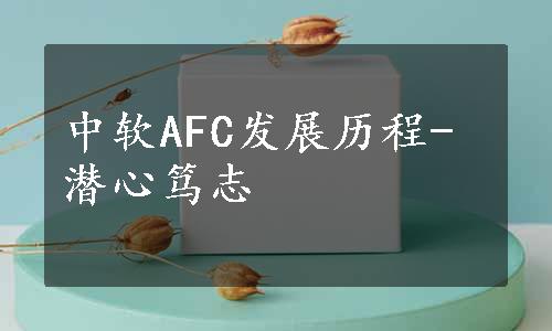 中软AFC发展历程-潜心笃志