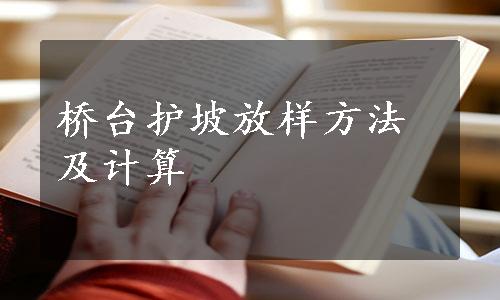 桥台护坡放样方法及计算