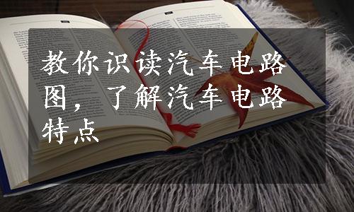 教你识读汽车电路图，了解汽车电路特点