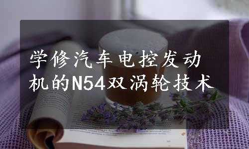 学修汽车电控发动机的N54双涡轮技术