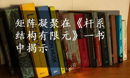 矩阵凝聚在《杆系结构有限元》一书中揭示