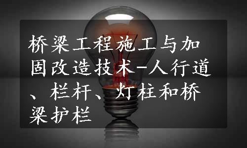 桥梁工程施工与加固改造技术-人行道、栏杆、灯柱和桥梁护栏