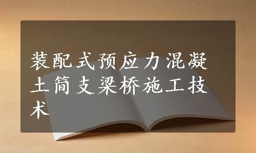 装配式预应力混凝土简支梁桥施工技术