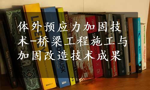 体外预应力加固技术-桥梁工程施工与加固改造技术成果