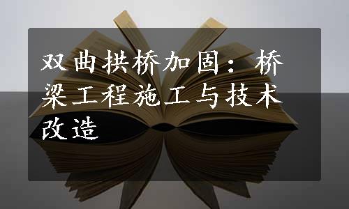 双曲拱桥加固：桥梁工程施工与技术改造