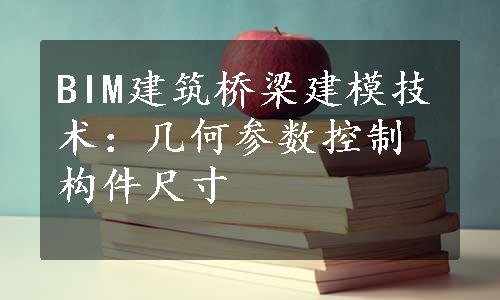 BIM建筑桥梁建模技术：几何参数控制构件尺寸