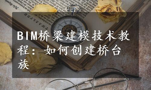 BIM桥梁建模技术教程：如何创建桥台族