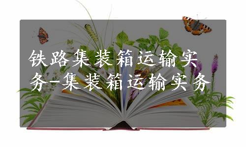 铁路集装箱运输实务-集装箱运输实务