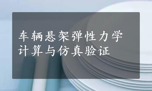 车辆悬架弹性力学计算与仿真验证