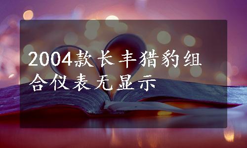 2004款长丰猎豹组合仪表无显示