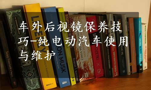 车外后视镜保养技巧-纯电动汽车使用与维护