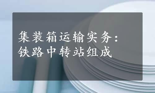 集装箱运输实务：铁路中转站组成