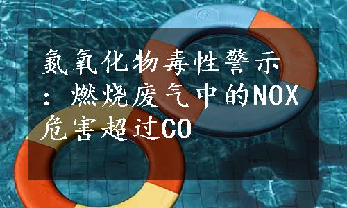 氮氧化物毒性警示：燃烧废气中的NOX危害超过CO