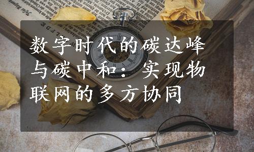 数字时代的碳达峰与碳中和：实现物联网的多方协同