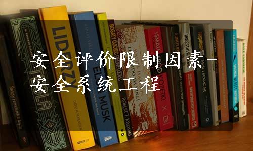 安全评价限制因素-安全系统工程