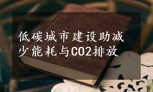 低碳城市建设助减少能耗与CO2排放