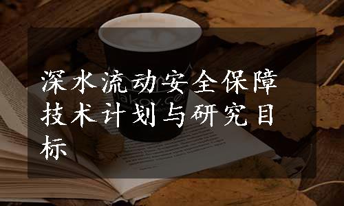 深水流动安全保障技术计划与研究目标