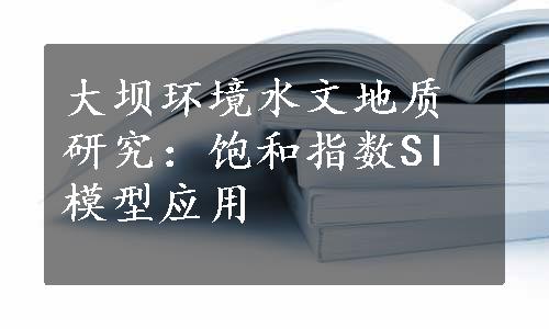 大坝环境水文地质研究：饱和指数SI模型应用