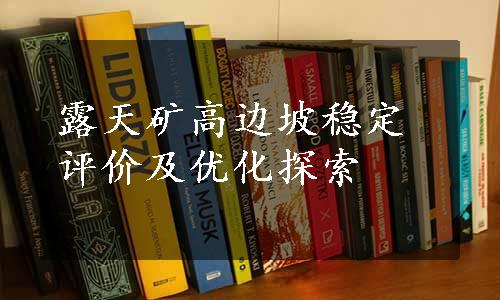 露天矿高边坡稳定评价及优化探索