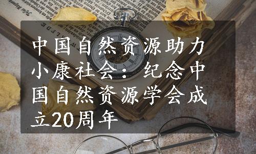 中国自然资源助力小康社会：纪念中国自然资源学会成立20周年