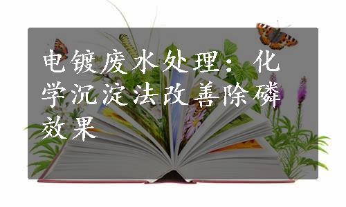 电镀废水处理：化学沉淀法改善除磷效果