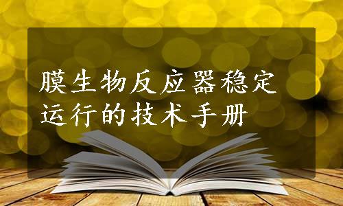 膜生物反应器稳定运行的技术手册