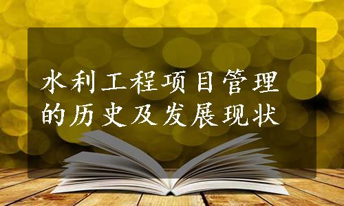 水利工程项目管理的历史及发展现状