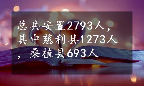 总共安置2793人，其中慈利县1273人，桑植县693人