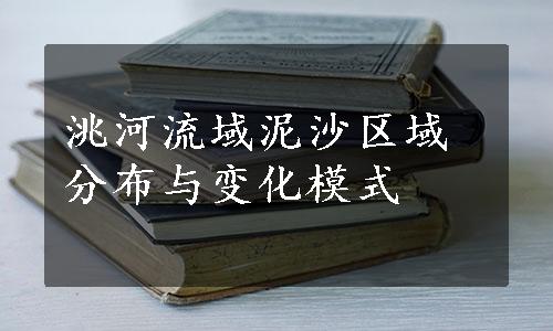 洮河流域泥沙区域分布与变化模式