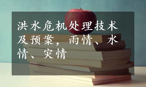 洪水危机处理技术及预案，雨情、水情、灾情