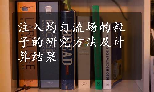 注入均匀流场的粒子的研究方法及计算结果