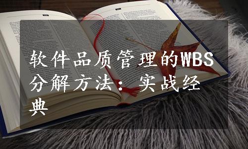 软件品质管理的WBS分解方法：实战经典