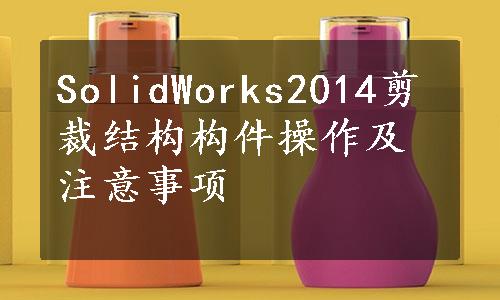 SolidWorks2014剪裁结构构件操作及注意事项