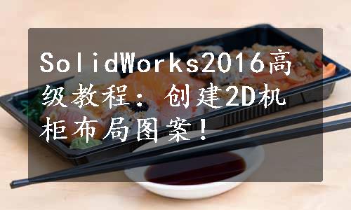 SolidWorks2016高级教程：创建2D机柜布局图案！